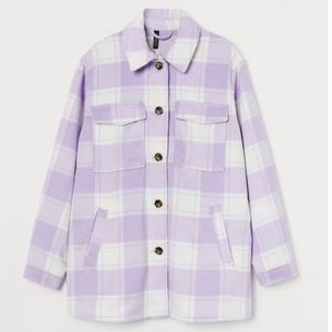 NEVER WORN H&M Plaid Oversized Button up